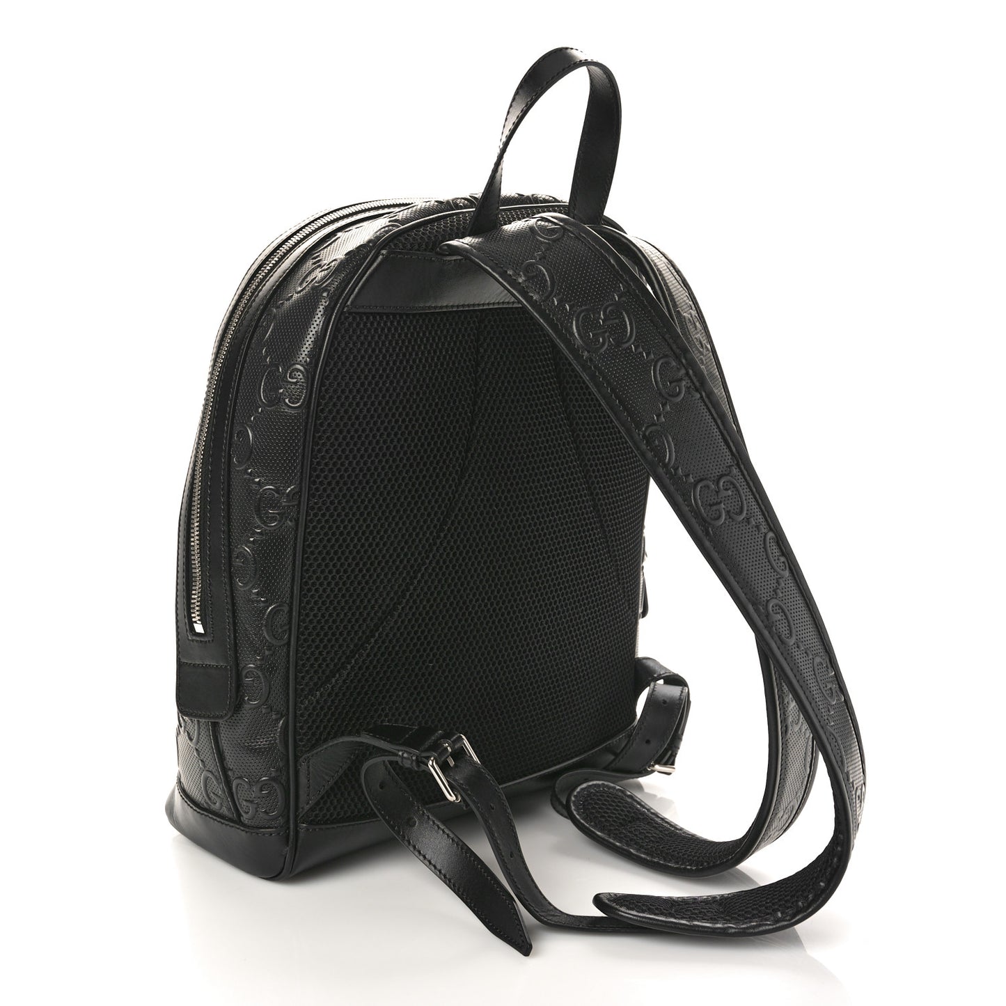 Calfskin GG Tennis Embossed Backpack Black