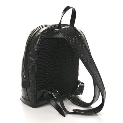 Gucci Calfskin GG Tennis Embossed Backpack Black 2 of 10