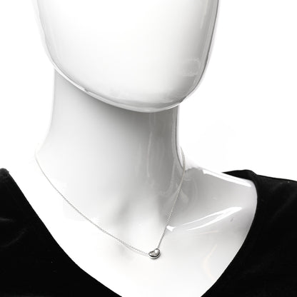 Tiffany Sterling Silver 9mm Elsa Peretti Bean Pendant Necklace 2 of 5
