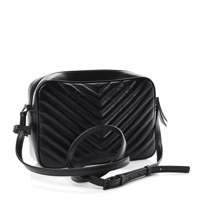 Saint Laurent Calfskin Matelasse Monogram Lou Camera Bag Black 3 of 10