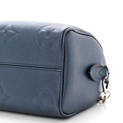Louis Vuitton Metallic Empreinte Monogram Giant Speedy Bandouliere 20 Navy Nacre 9 of 9
