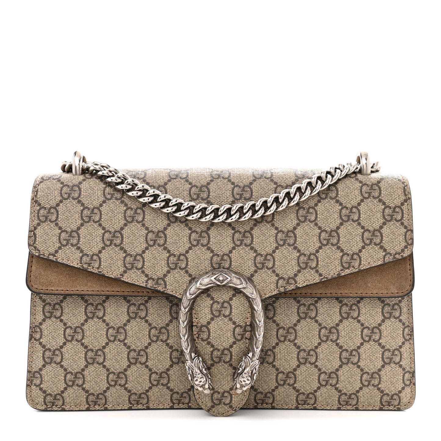 GG Supreme Monogram Small Dionysus Shoulder Bag Taupe