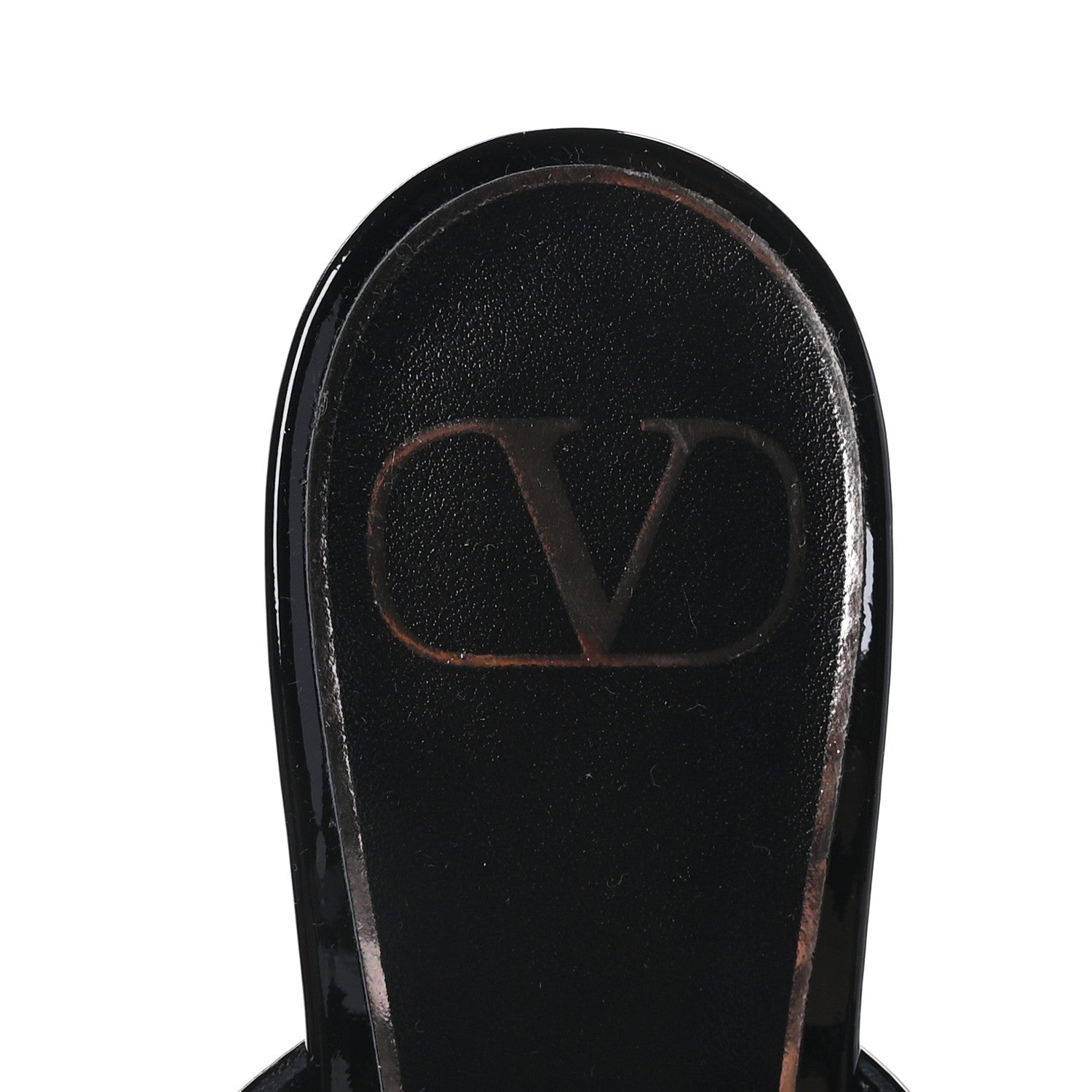 Valentino Garavani Patent Monochrome Roman Stud Ankle Strap 80mm Pumps 38.5 Black 7 of 8