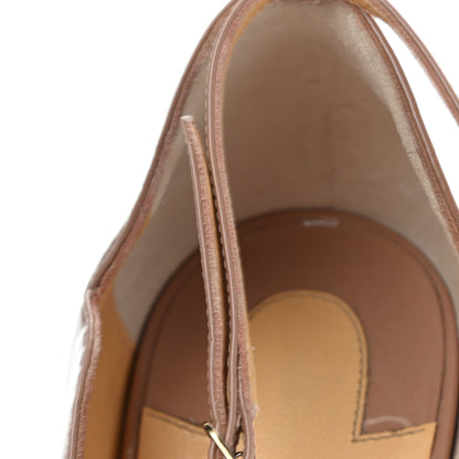 Christian Louboutin Patent After Sun Round Chick Alta Platform Peep Toe 120 Pumps 40.5 Nude 12 of 12