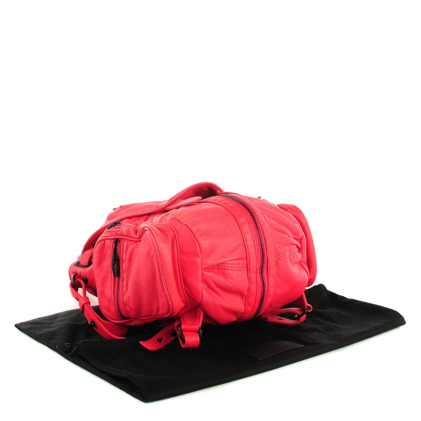 Lambskin Marti Backpack Poppy Matte Black Hardware