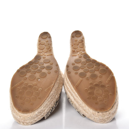 Jimmy Choo Calfskin Snake Print Polar Espadrille Wedges 36.5 Natural 8 of 9