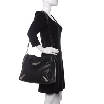 Balenciaga Veau Amp Plate Silver Hardware Velo Black 2 of 10