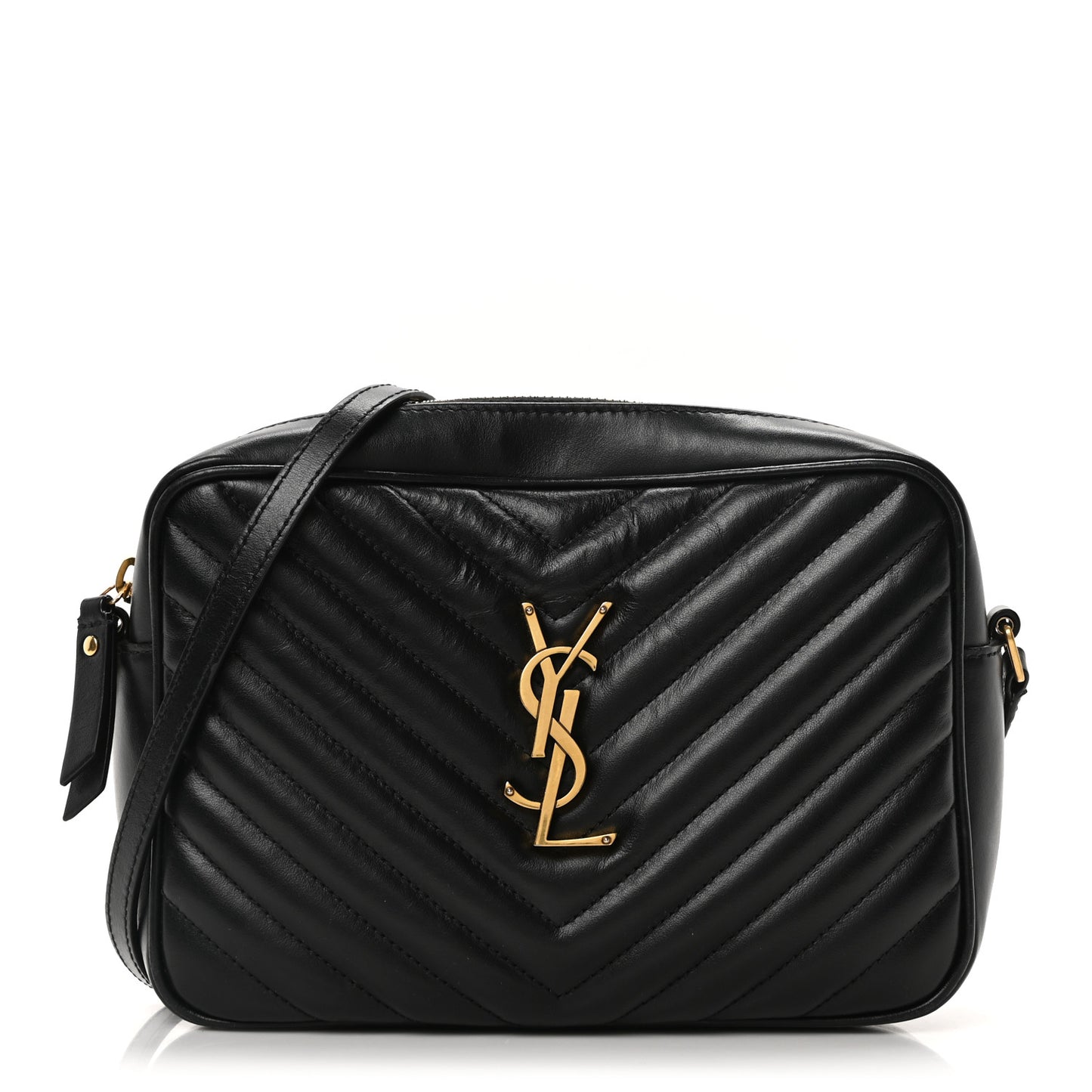 Calfskin Matelasse Monogram Lou Camera Bag Black