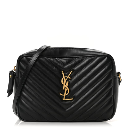 Saint Laurent Calfskin Matelasse Monogram Lou Camera Bag Black 1 of 11