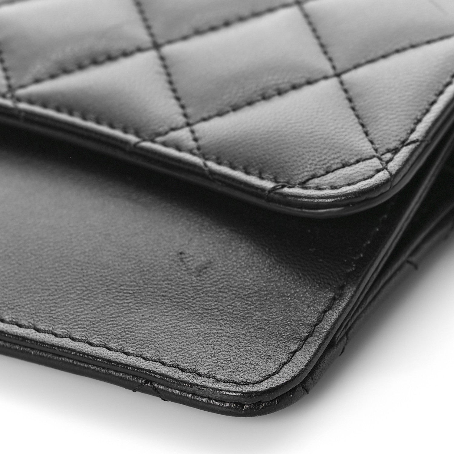 Chanel Lambskin Quilted Classic Pouch With Handle Black 8 of 9