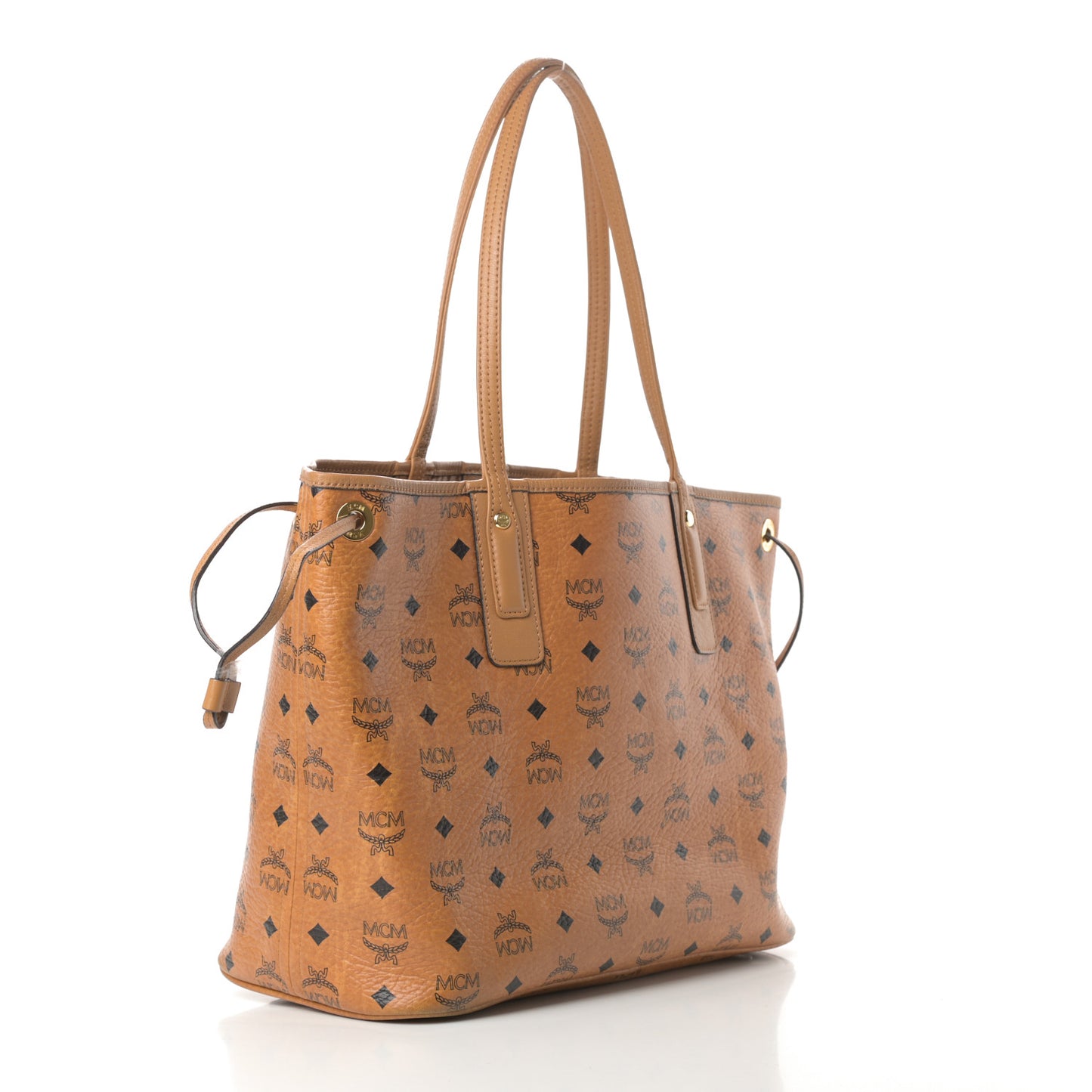 Visetos Medium Liz Reversible Shopper Tote Cognac