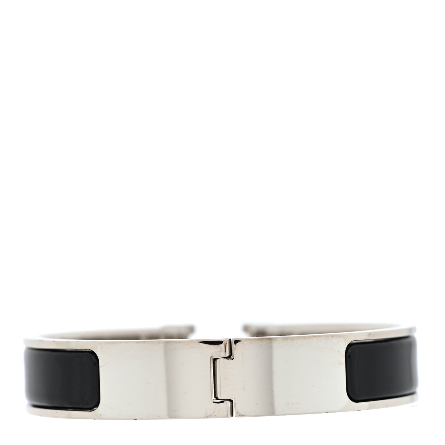 Enamel Narrow Clic Clac H Bracelet PM Black
