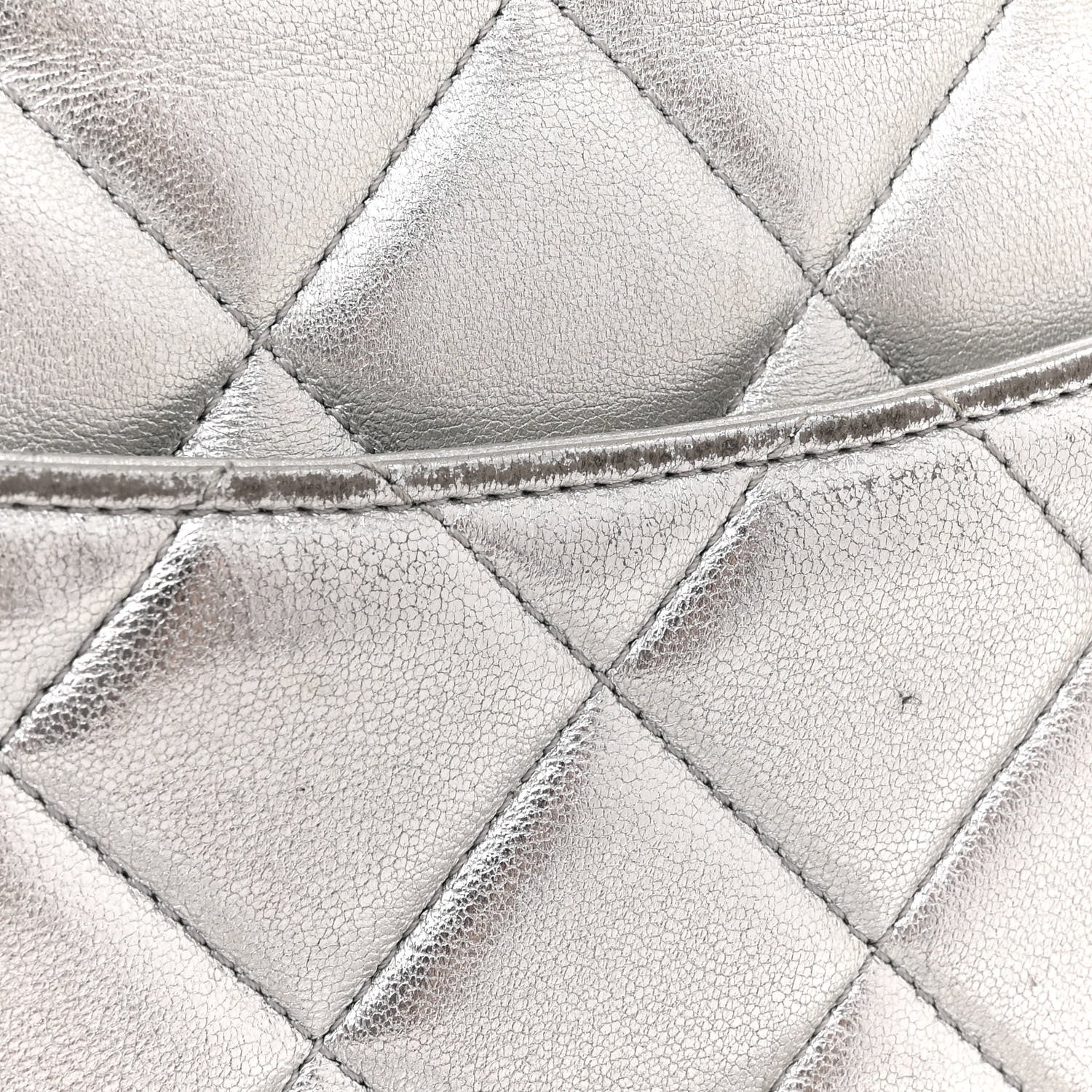 Chanel Metallic Lambskin Quilted Small Trendy CC Flap Dual Handle Bag Silver 18 of 19
