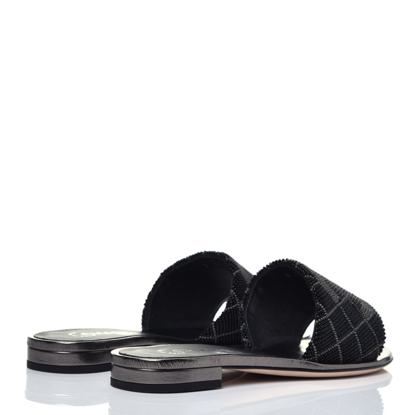 Pearl Embroidery CC Mules 36.5 Black