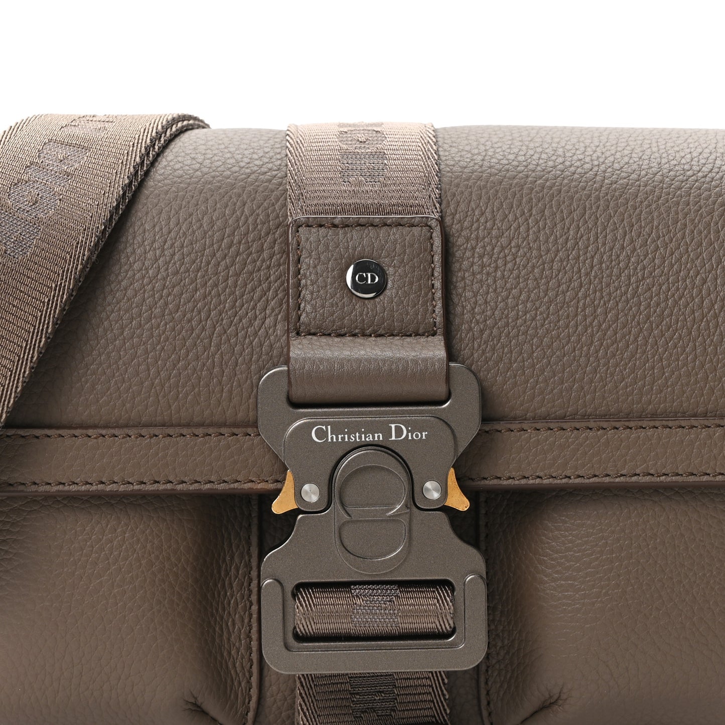 Grained Calfskin Hit The Road Bag Brown