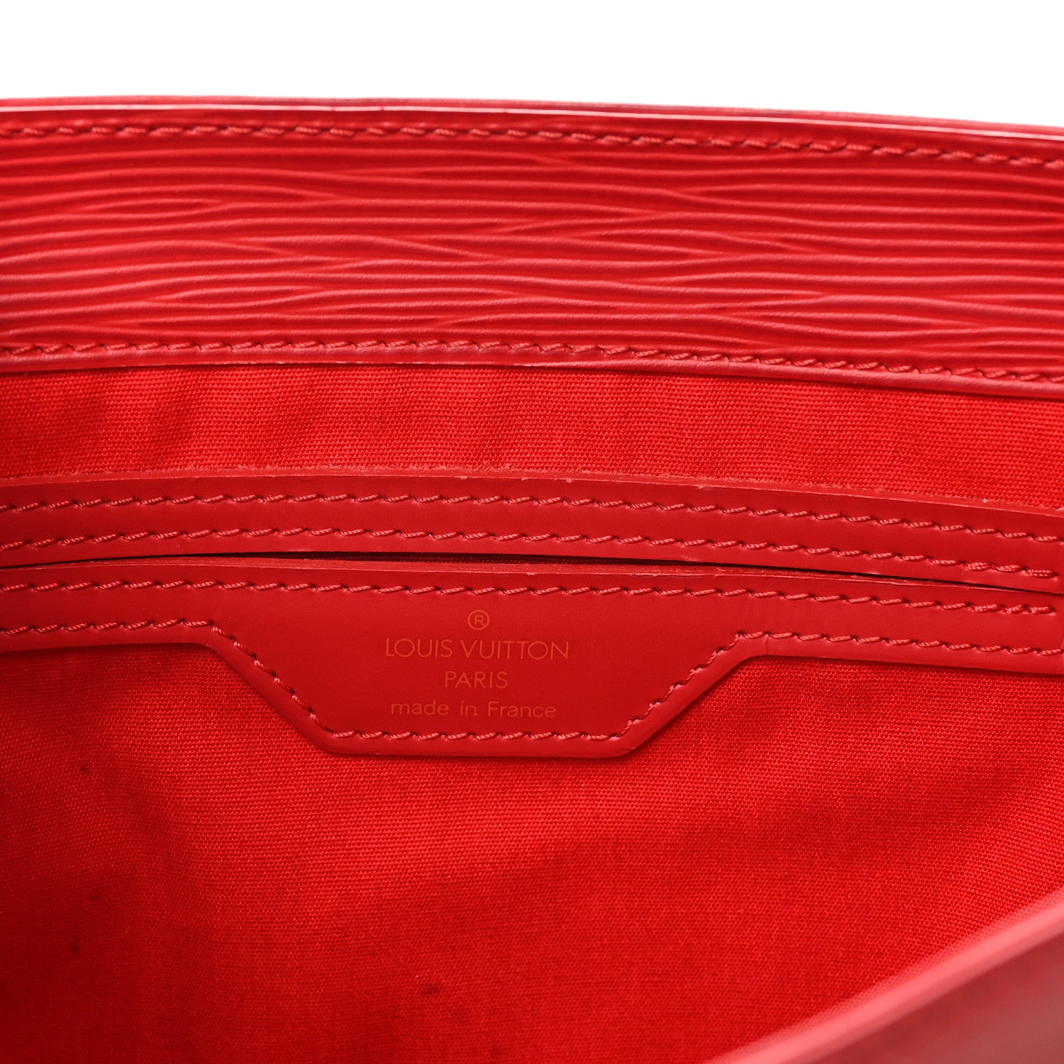 Louis Vuitton Epi Sac Plat PM Castillan Red 6 of 10