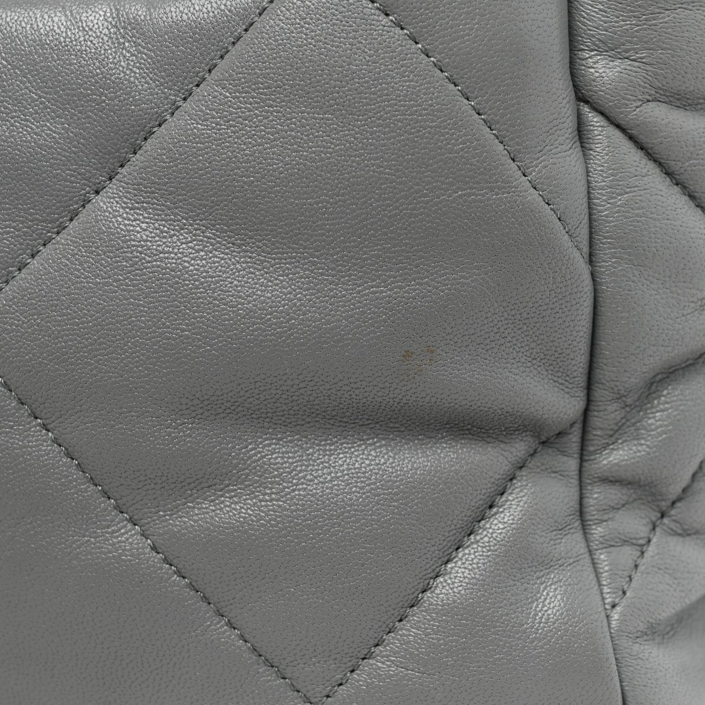 Lambskin Quilted Large Chanel 19 Flap Grey