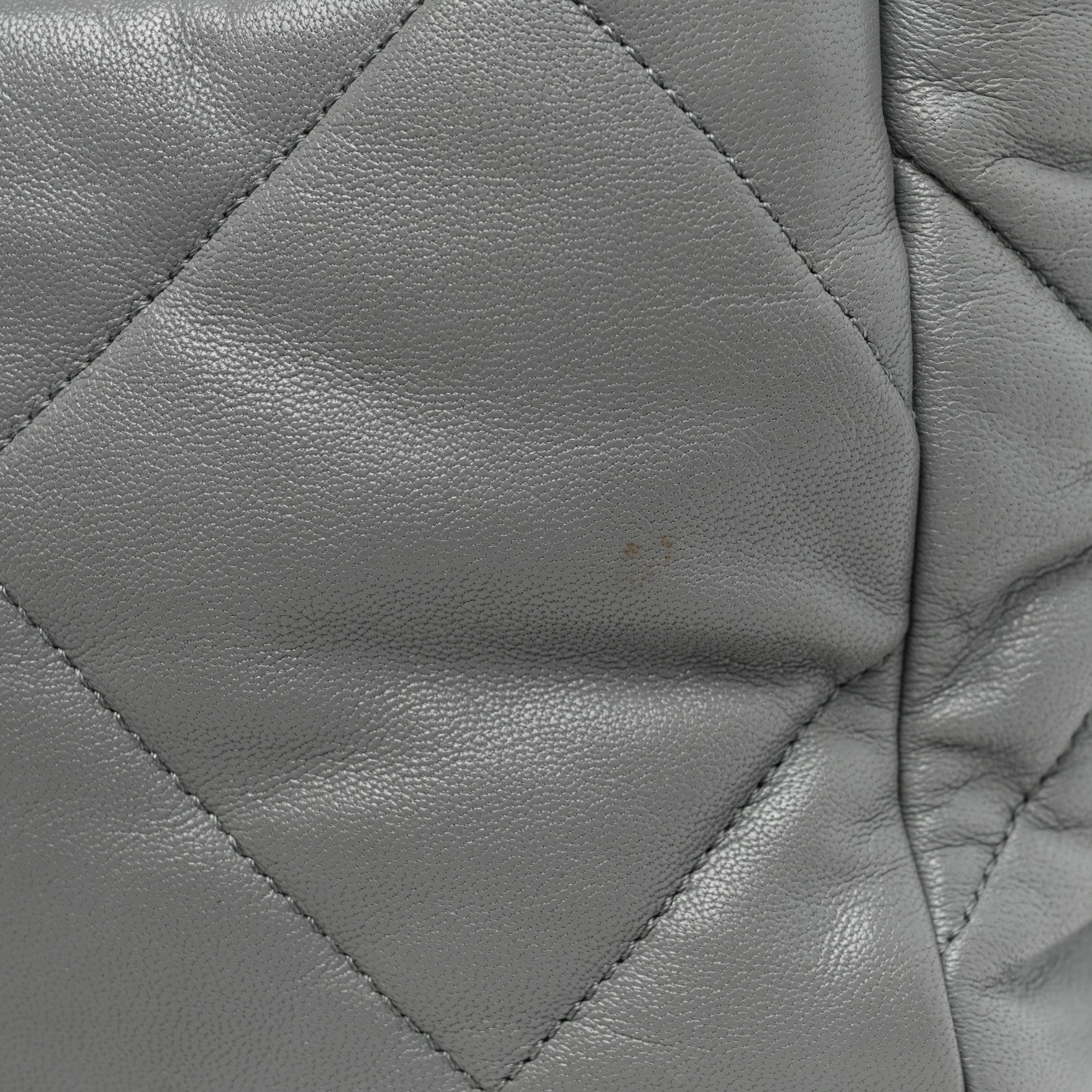 Chanel Lambskin Quilted Large Chanel 19 Flap Grey 15 of 15