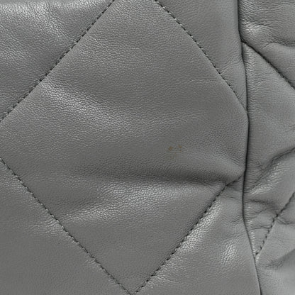 Chanel Lambskin Quilted Large Chanel 19 Flap Grey 15 of 15