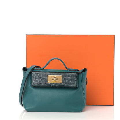 Hermes Evercolor Matte Alligator Touch 24/24 21 Vert Cypress 14 of 14