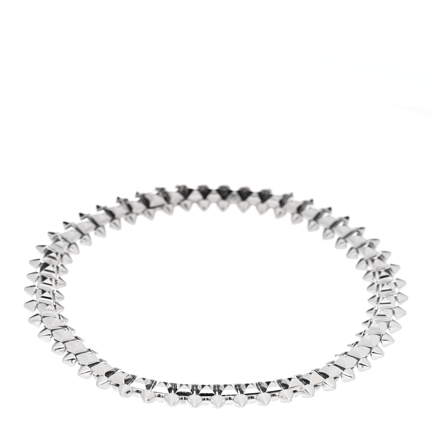 Cartier 18K White Gold Medium Clash De Cartier Flexible Bracelet 18 1 of 4