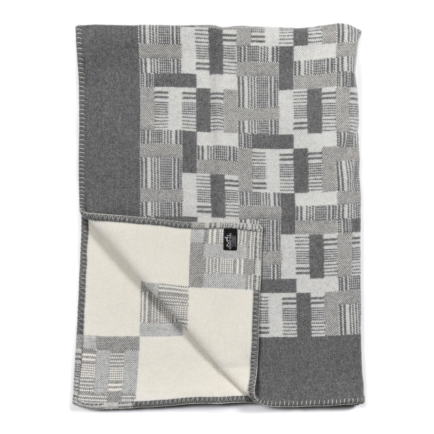 Wool Cashmere Avalon Paper Block Blanket Gris Acier