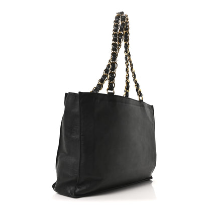 Chanel Lambskin CC Tote Black 3 of 10