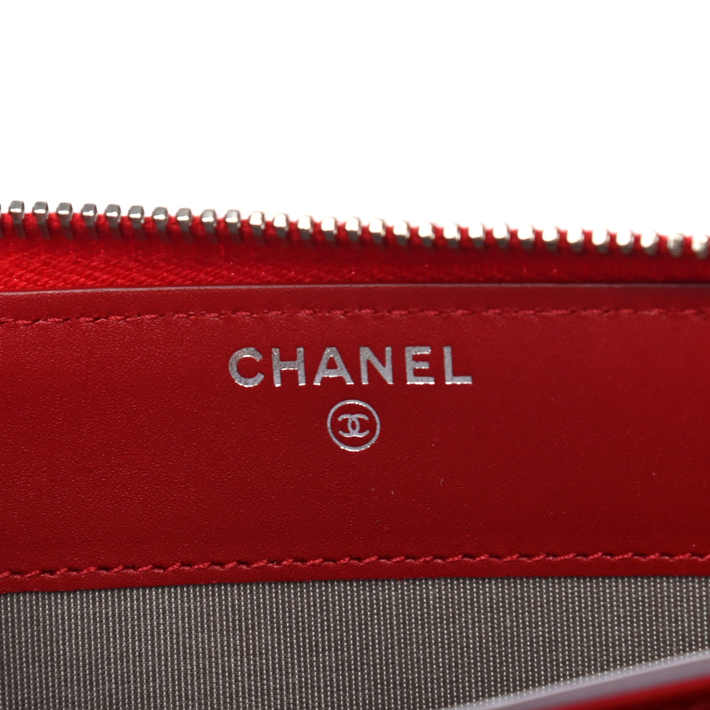 Patent Quilted Brilliant Zip Around Wallet Red