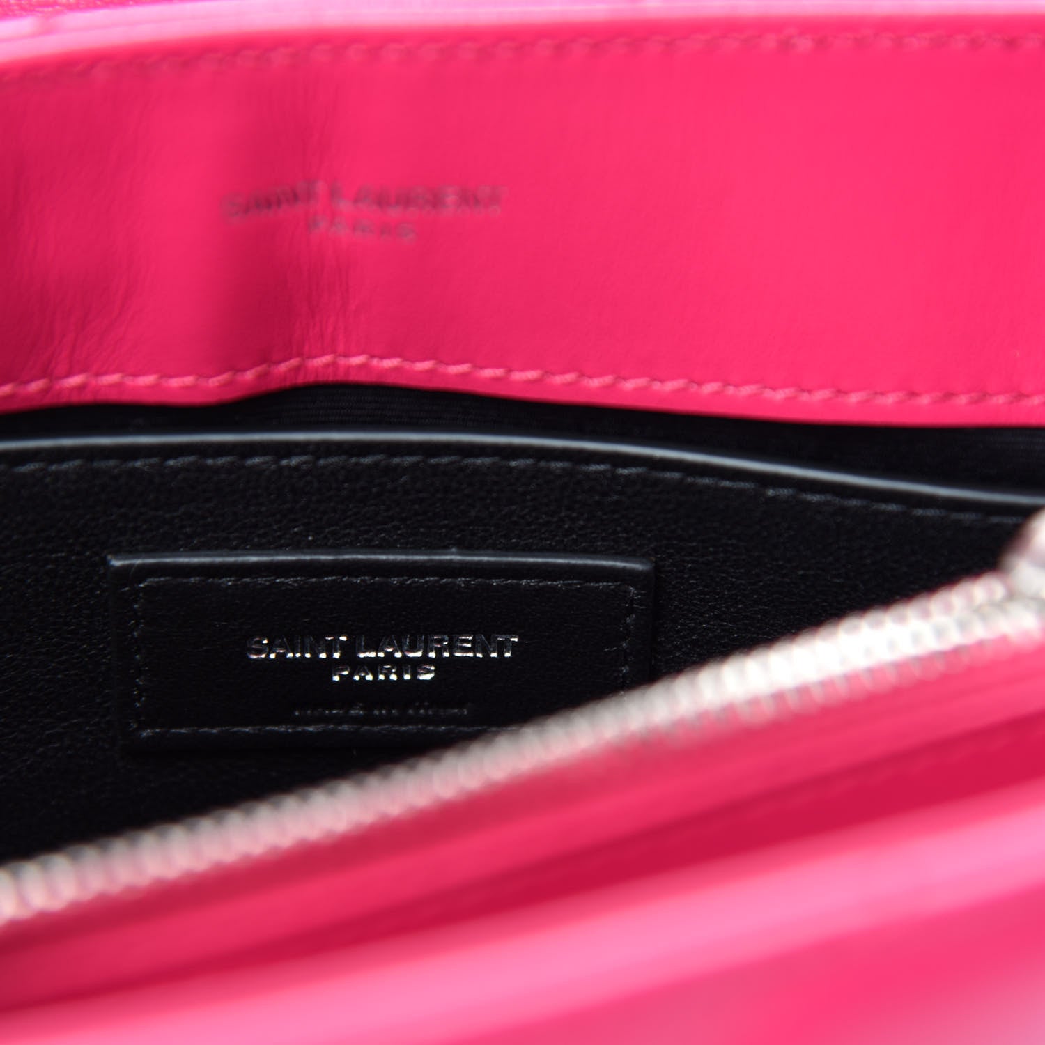 Saint Laurent Calfskin Y Quilted Monogram Small Loulou Chain Satchel Fresh Fuchsia 8 of 11
