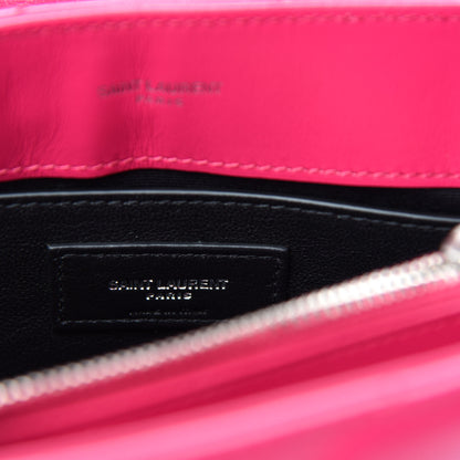 Saint Laurent Calfskin Y Quilted Monogram Small Loulou Chain Satchel Fresh Fuchsia 8 of 11