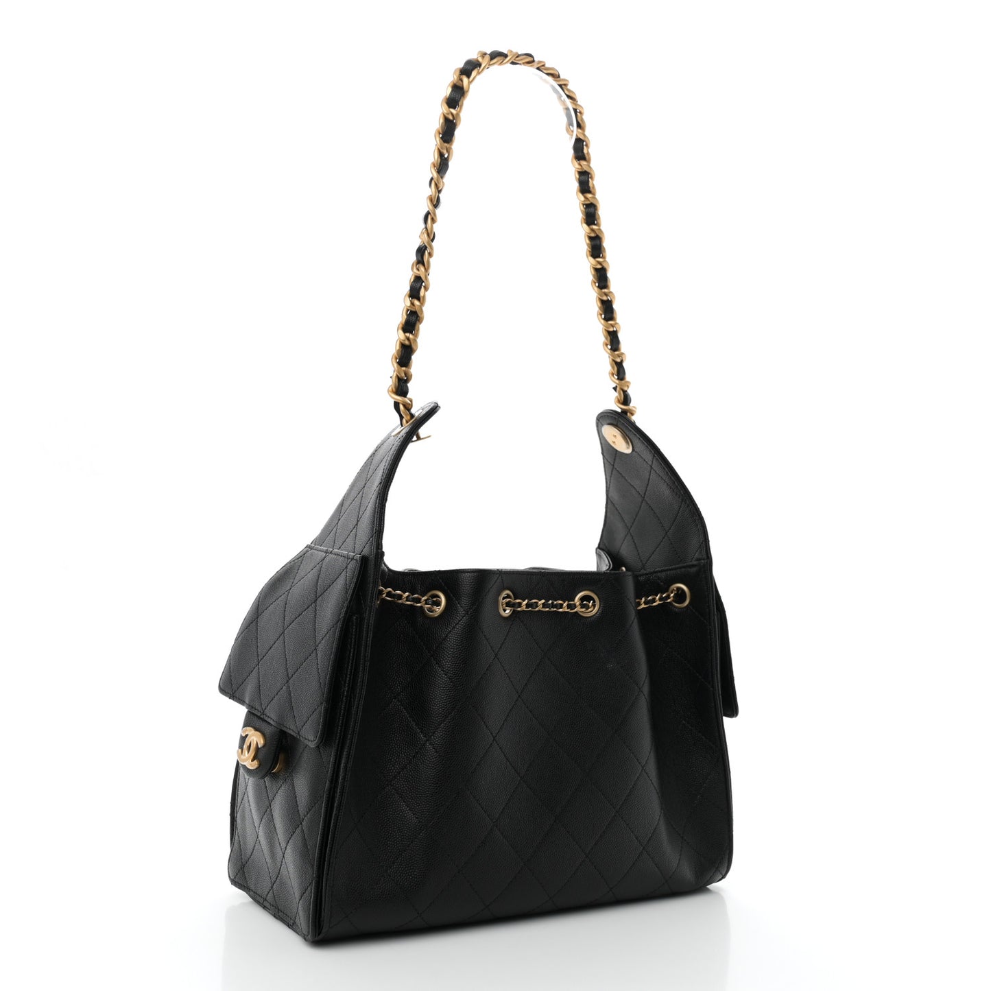 Caviar Quilted Small Chanel 25 Handbag Black