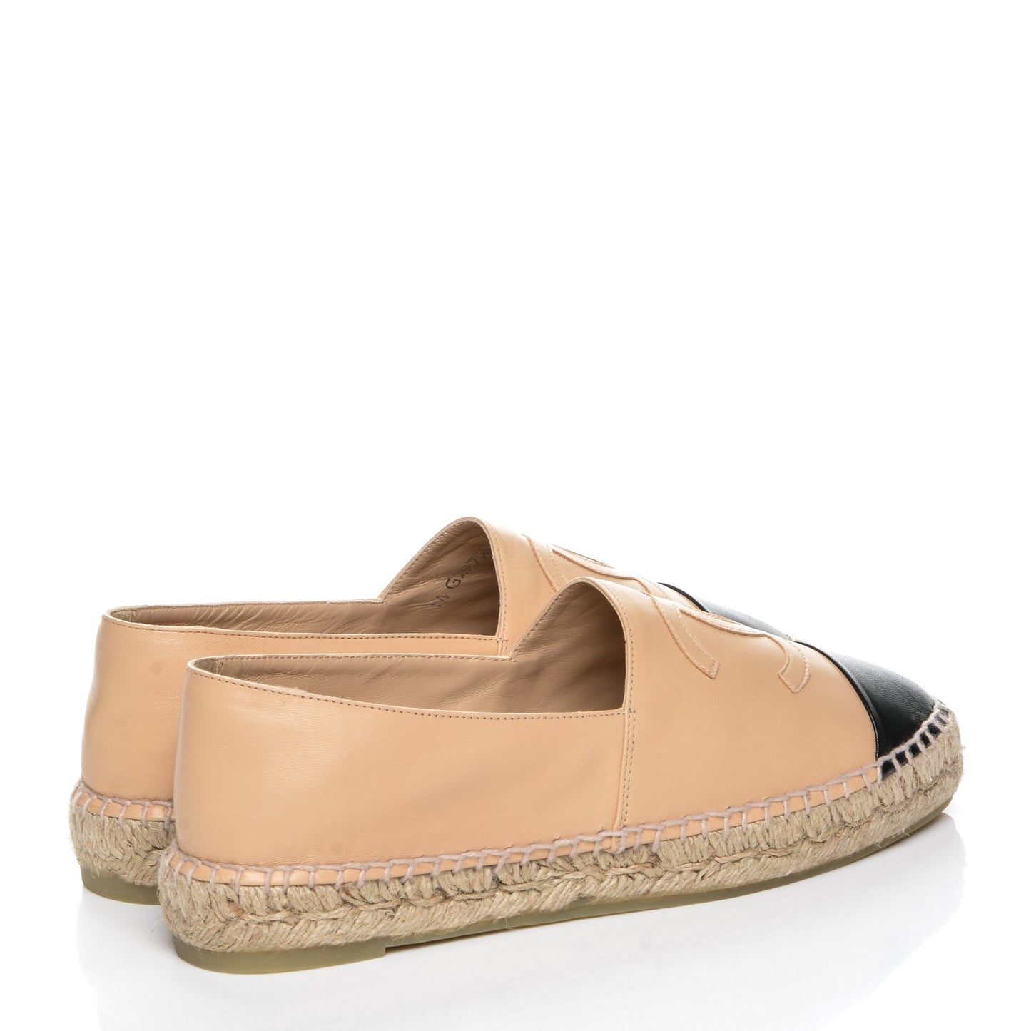 Lambskin CC Espadrilles 39 Beige Black