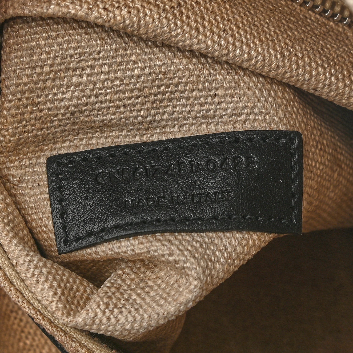 Saint Laurent Linen Calfskin Small Rive Gauche Tote Greggio Natural 7 of 10