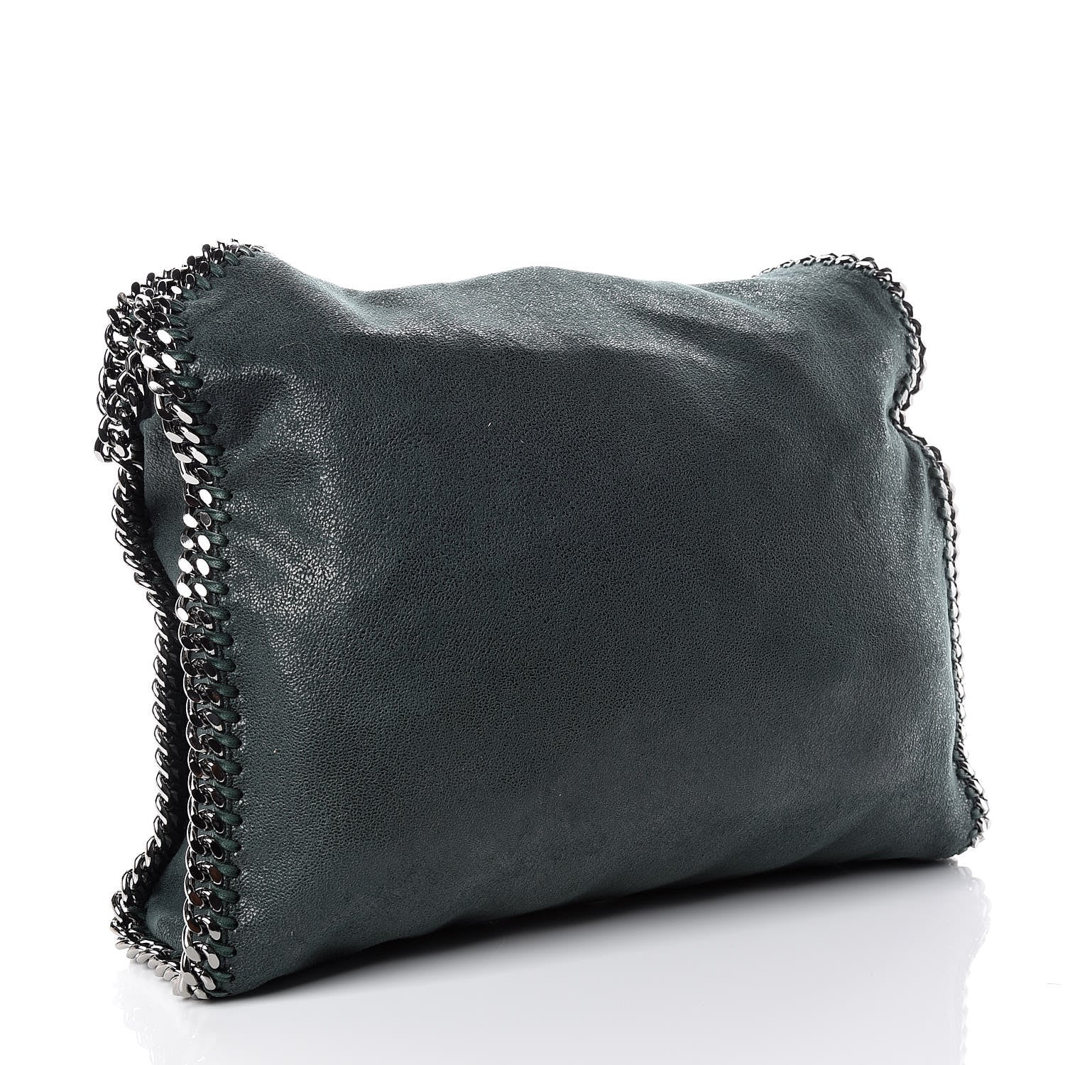 Stella McCartney Shaggy Deer Falabella Fold Over Tote Petroleum 3 of 10