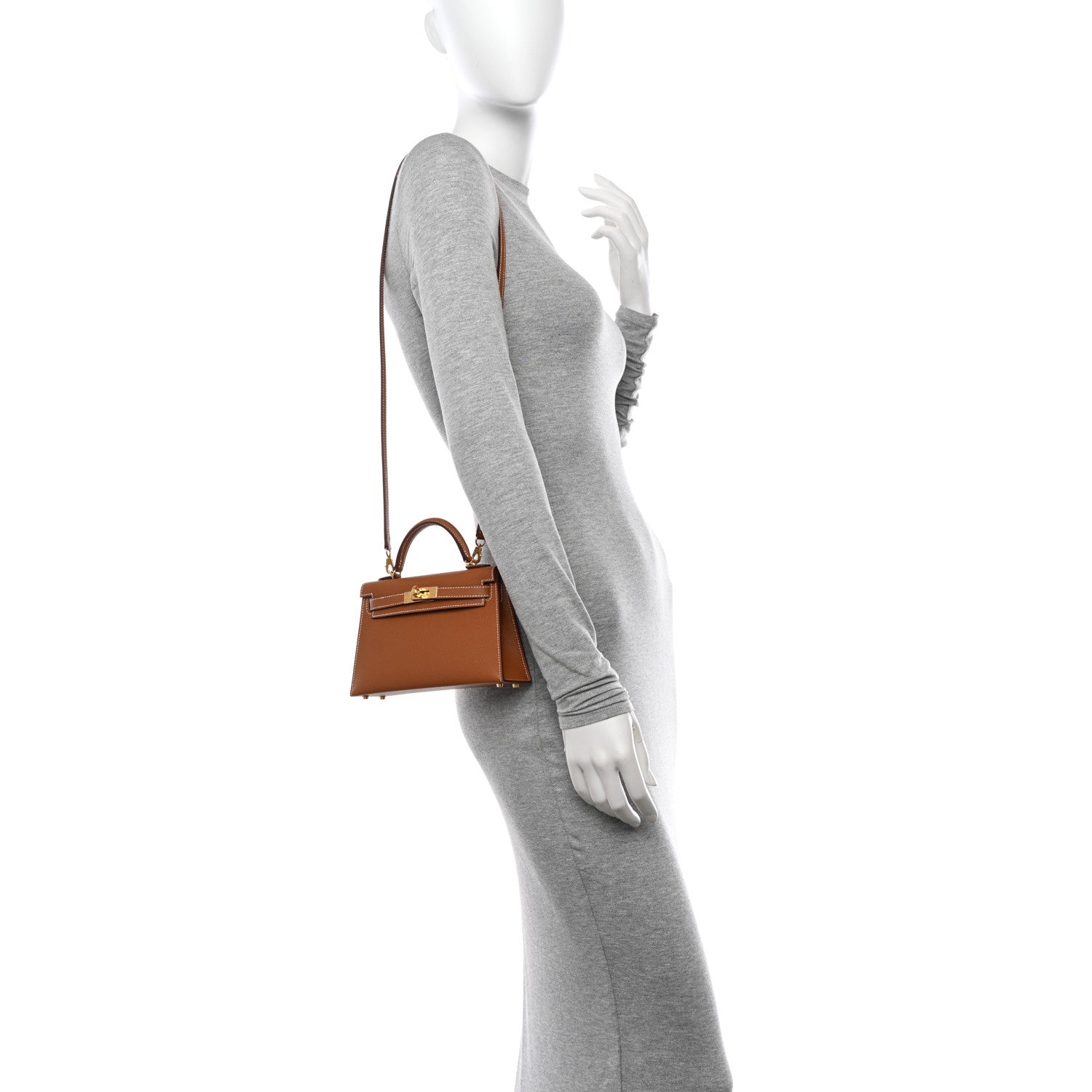 Hermes Epsom Mini Kelly Sellier 20 Gold 2 of 11