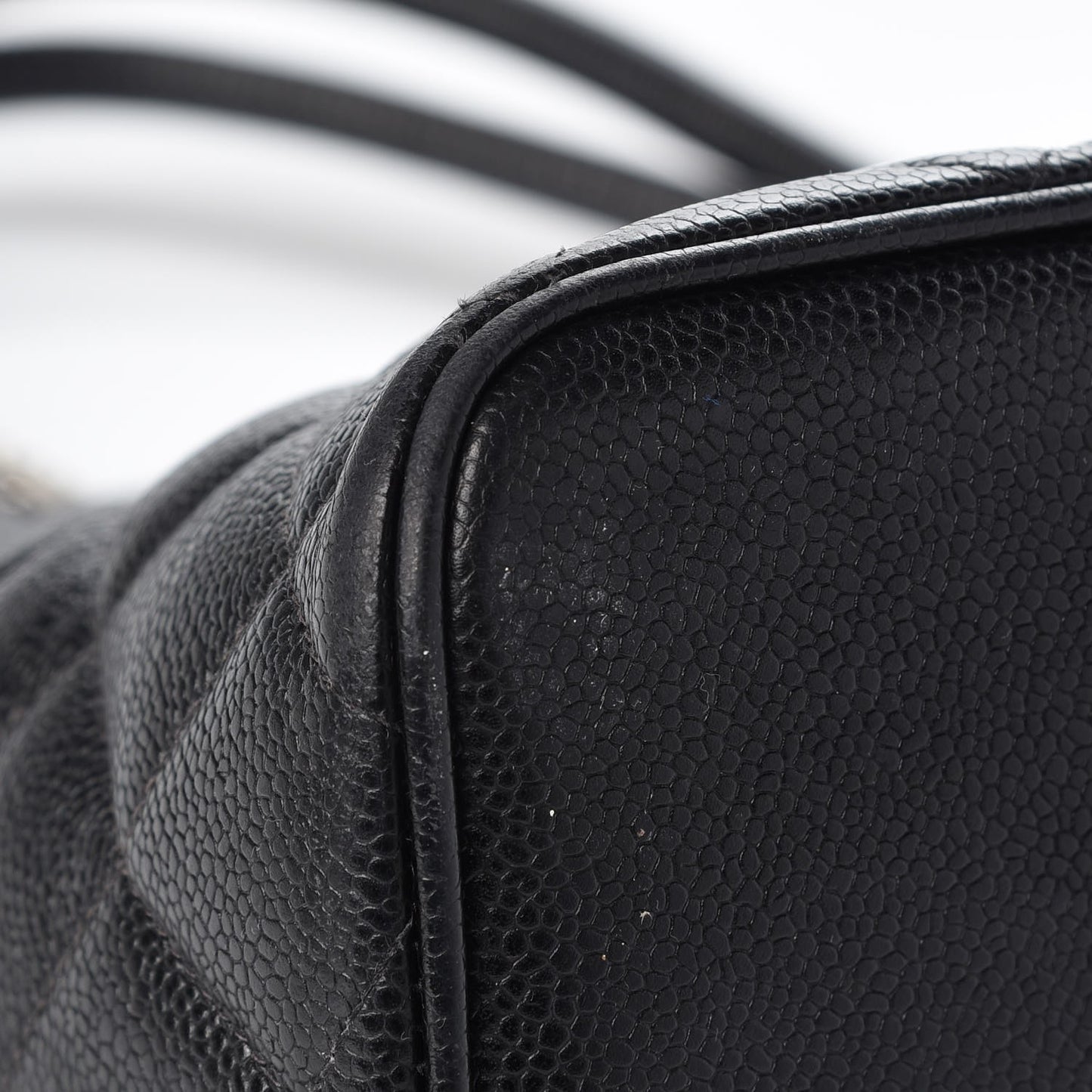 Caviar Quilted Medallion Tote Black