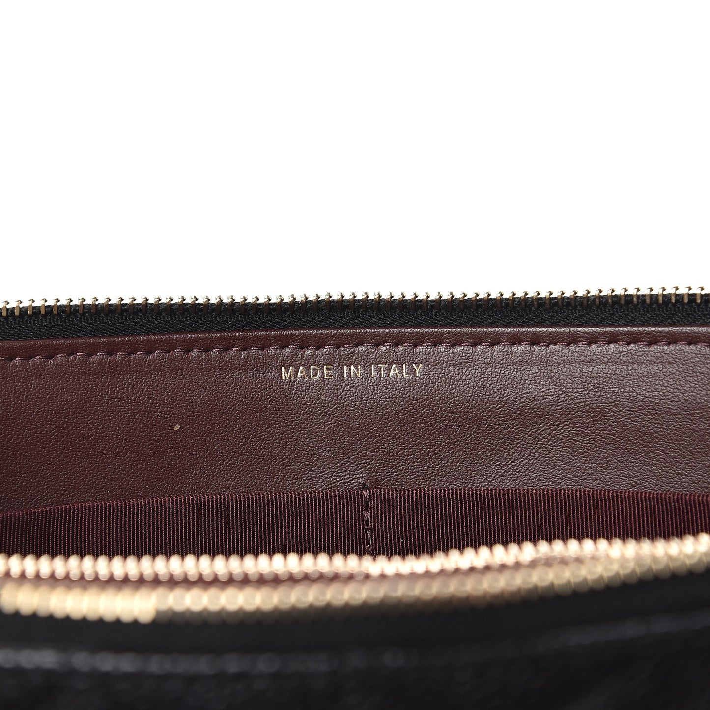 Caviar Quilted Large Zipped Clutch Black