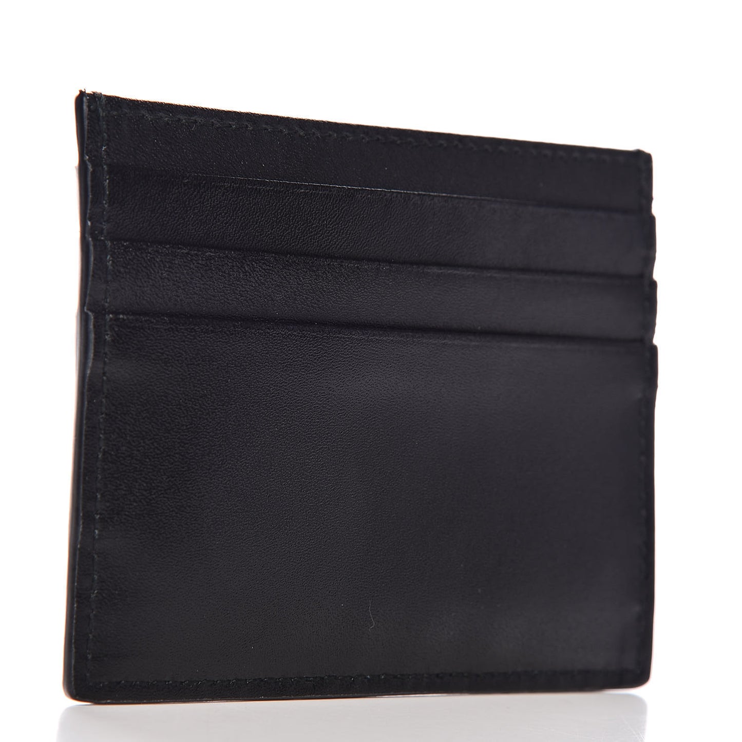 Vitello Liberty Lucido Metal Monster Eyes Card Holder Black Gold