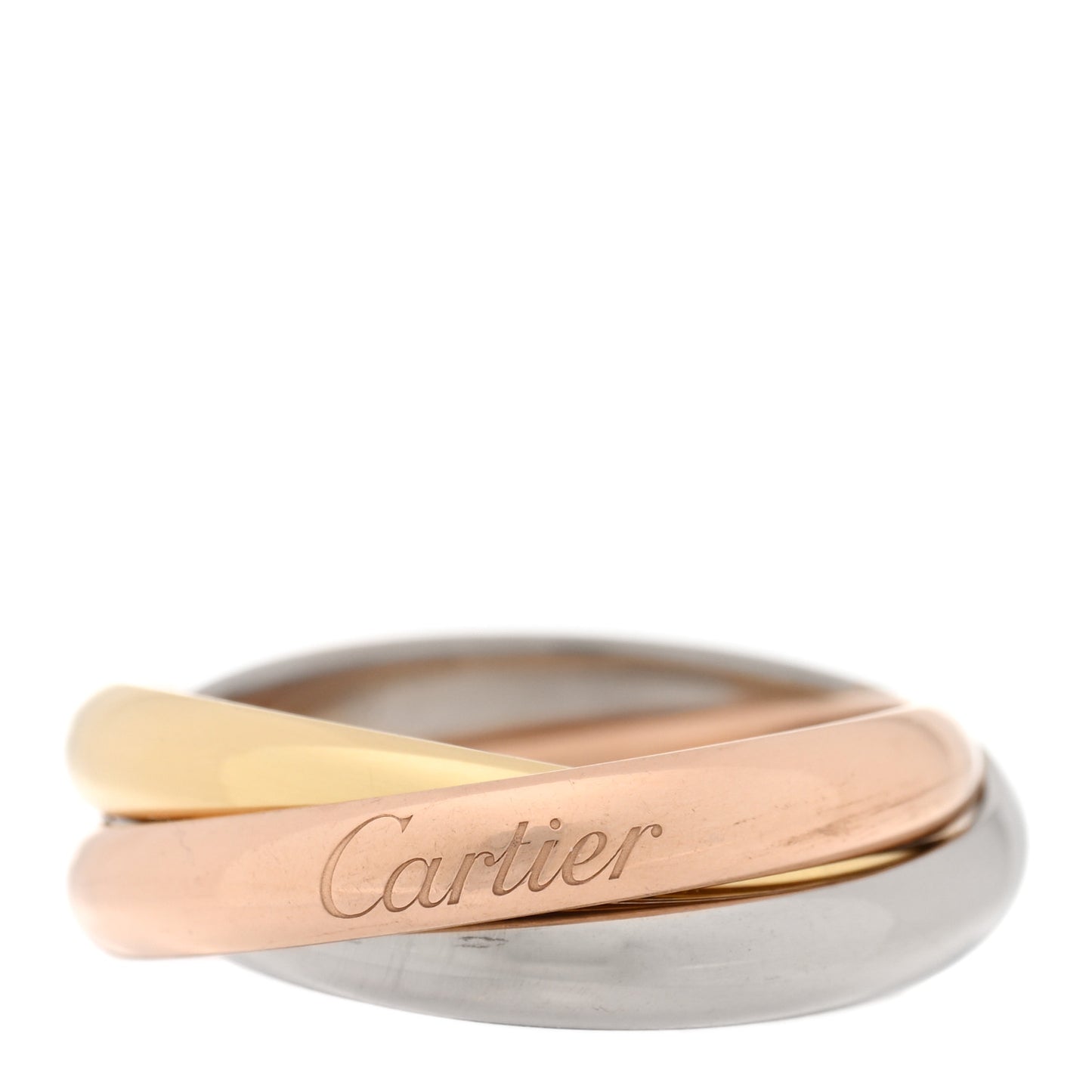 18K Pink Yellow White Gold Classic Trinity Ring 56 7.5