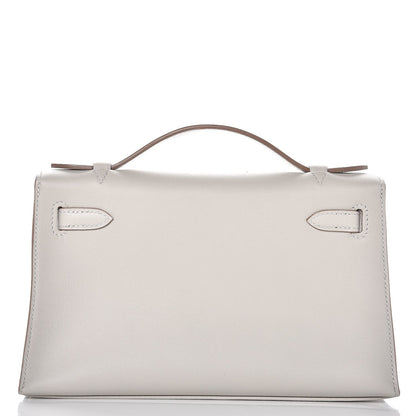 Hermes Swift Kelly Pochette Clutch Gris Perle 4 of 26