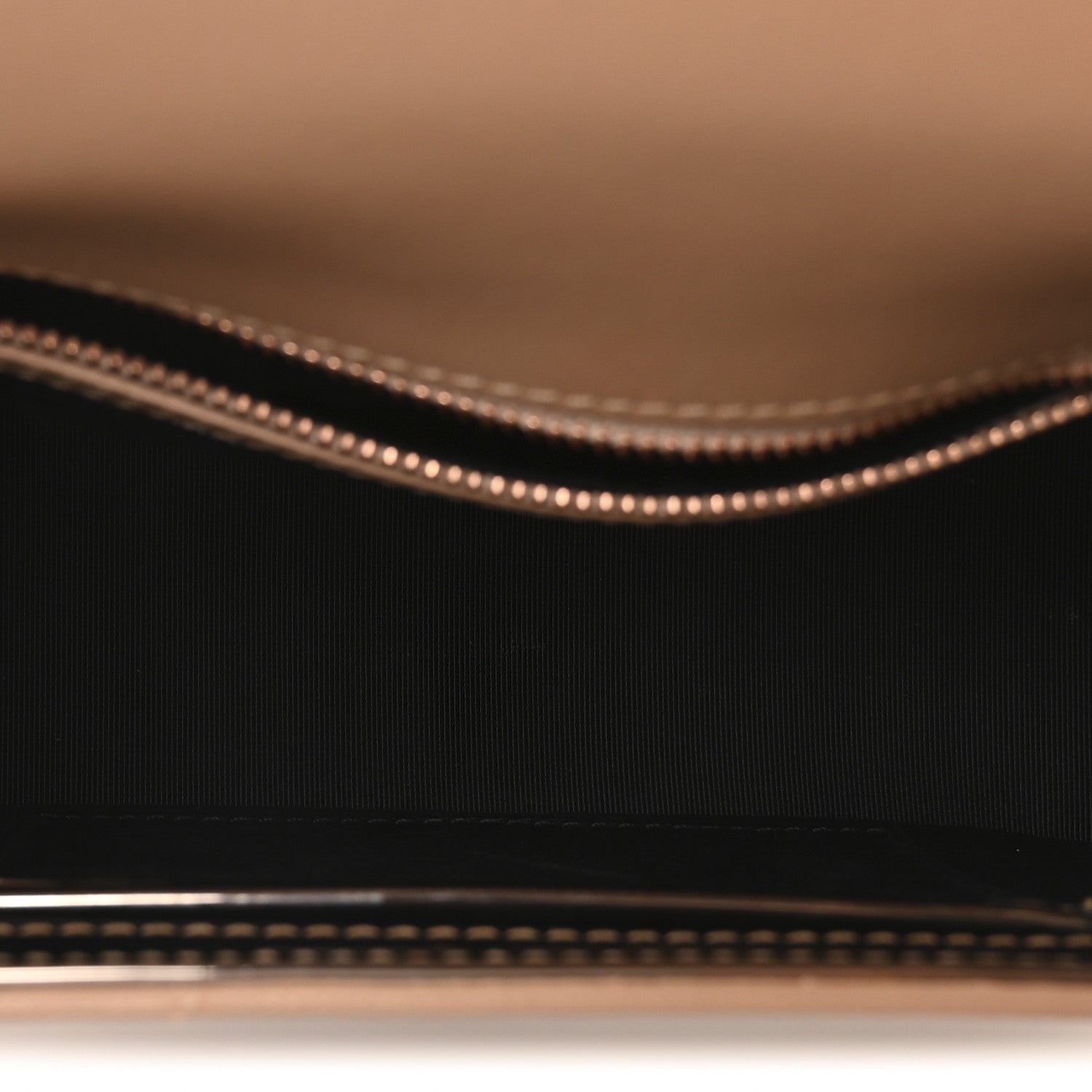 Off-White Patent Mirror Binder Clip Bag Rose Gold 5 of 9