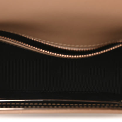 Off-White Patent Mirror Binder Clip Bag Rose Gold 5 of 9