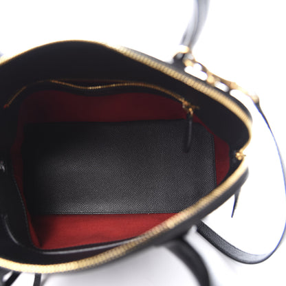 Balenciaga Signature Grained Calfskin Logo S Ville Top Handle Bag Black 5 of 9