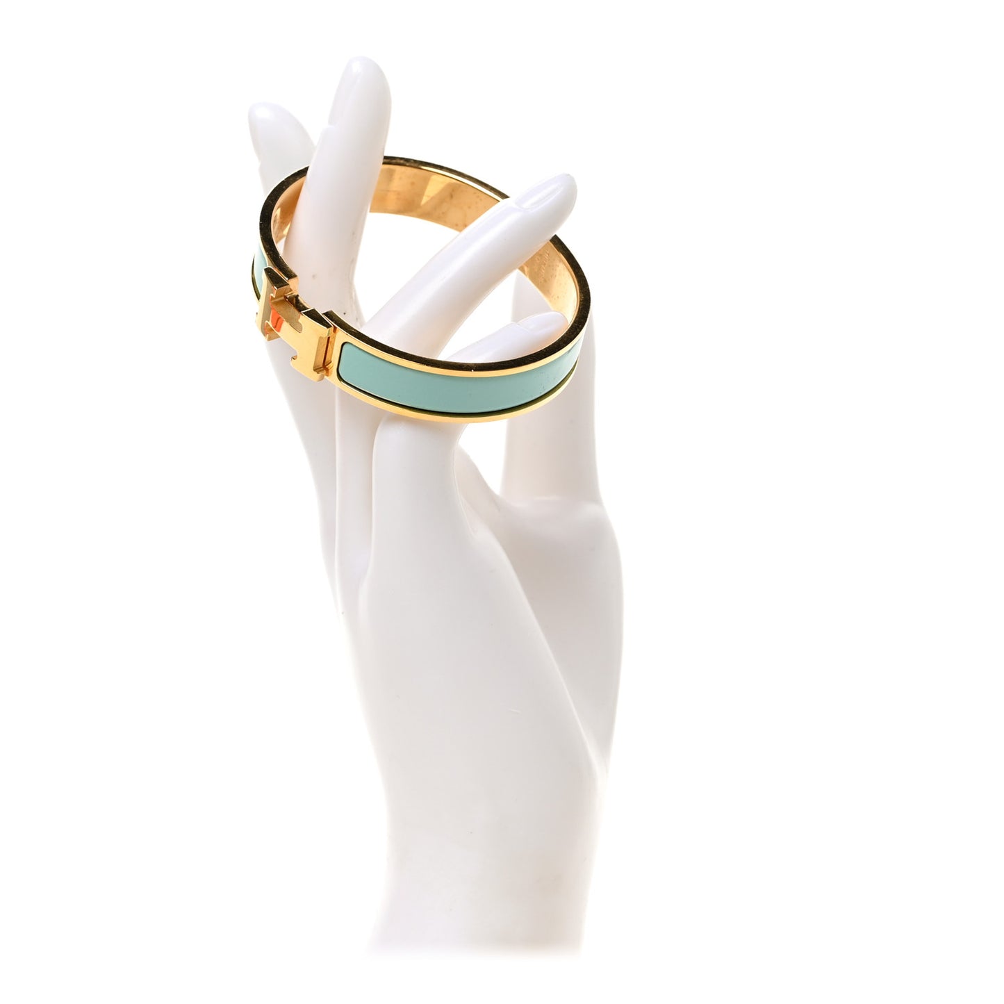 Enamel Narrow Clic Clac H Bracelet PM Aqua