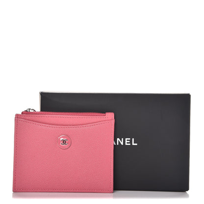 Chanel Caviar CC Zip Card Holder Pink 8 of 8