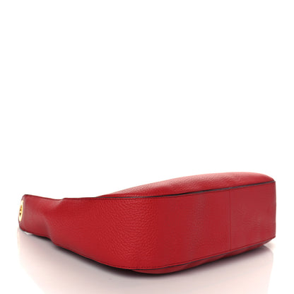 Prada Vitello Phenix Zippered Messenger Hobo Rosso 4 of 9