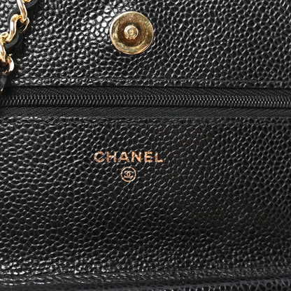 Chanel Caviar Quilted Wallet on Chain WOC Black 6 of 12