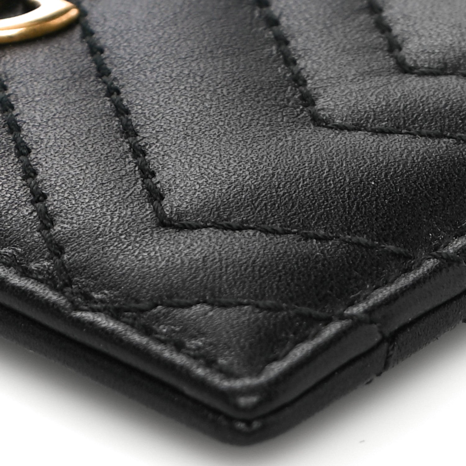 Gucci Calfskin Matelasse GG Marmont Card Holder Black 9 of 10