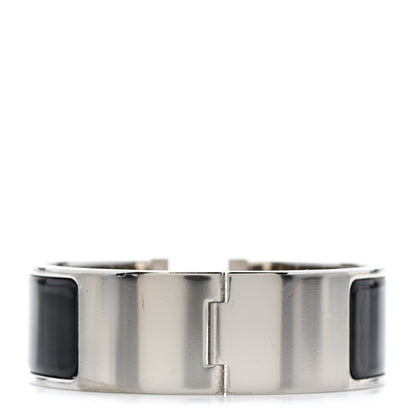 Hermes Enamel Wide Clic Clac H Bracelet PM Black 3 of 4