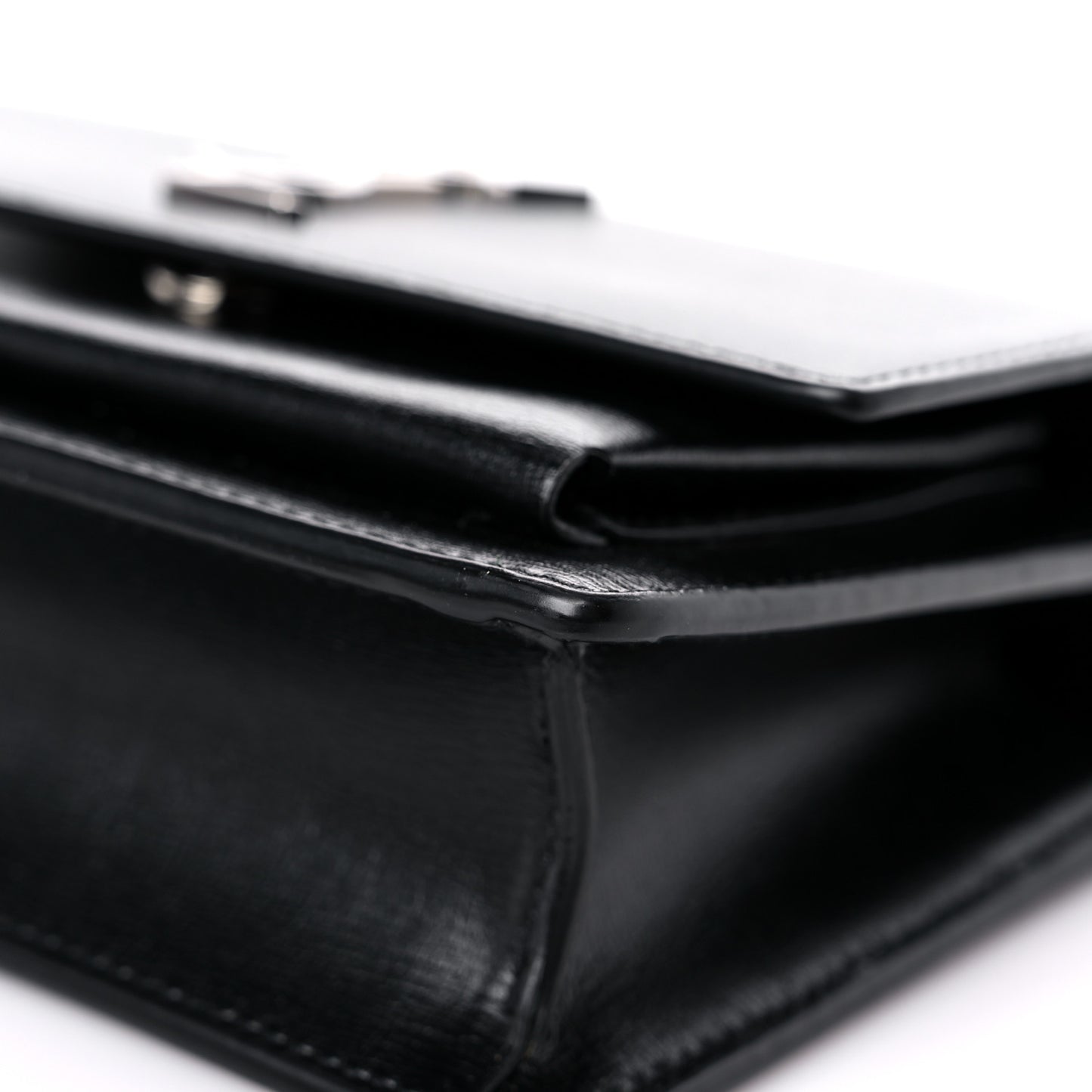Calfskin Monogram Sunset Chain Wallet Black